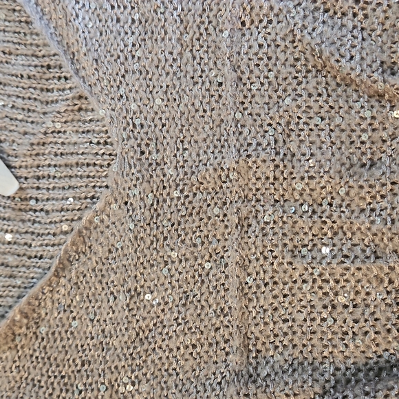 Say What Women's Crop Sparkle Lightweight Gray Sweater Small - Picture 2 of 7